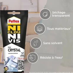 Pattex Colle-Ni clou ni vis Cristal tous materiaux 90 g