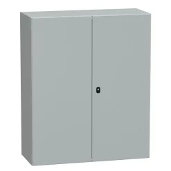 Schneider Electric Nsys3d121040dp Coffret Métallique étanche Ip55 - 1000x1000x400 - 2 Portes - Plaque Fournie - Spacial S3d -