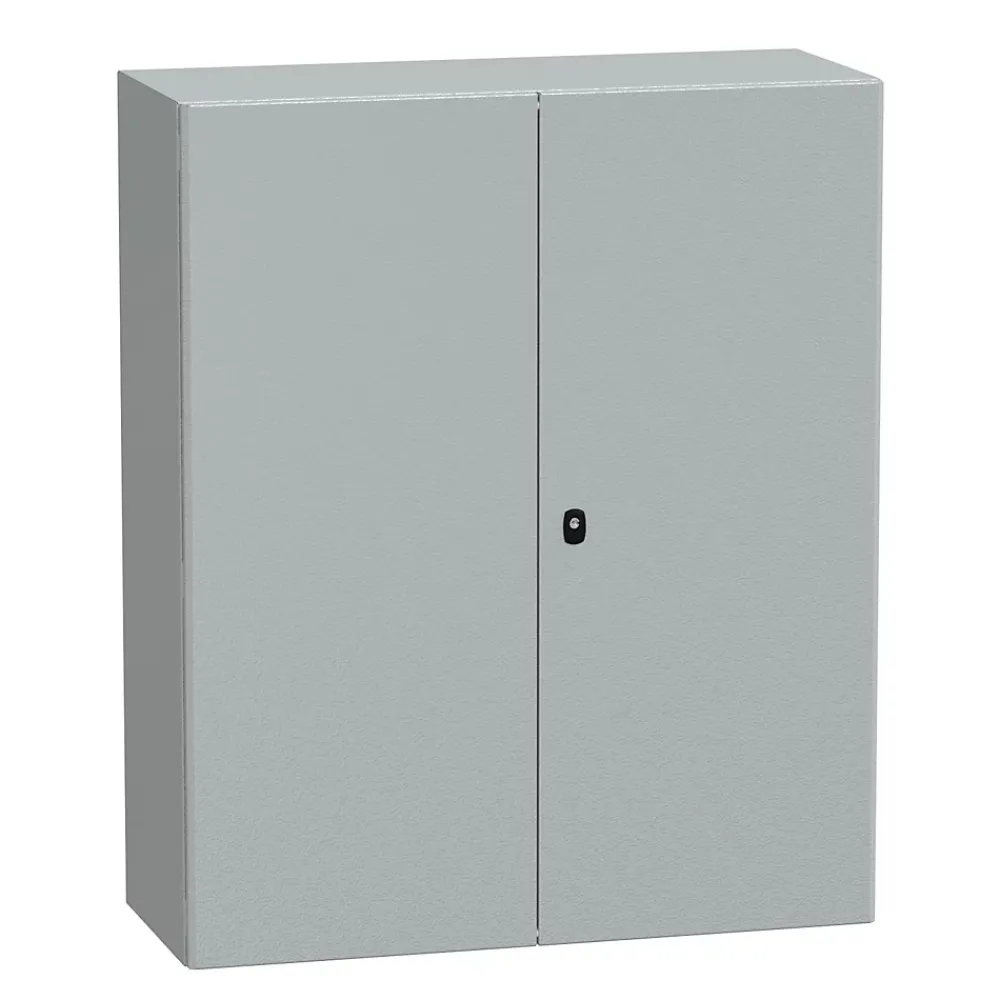 Schneider Electric Nsys3d121040dp Coffret Métallique étanche Ip55 - 1000x1000x400 - 2 Portes - Plaque Fournie - Spacial S3d -