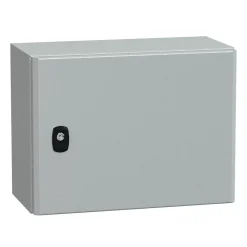 Schneider Electric Nsys3d3420p Coffret Métallique étanche Ip66 - 300x400x200 - Plaque Fournie - Spacial S3d -