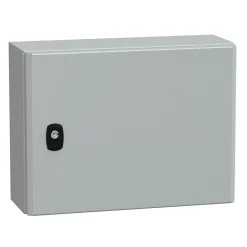 Schneider Electric Tableau Électrique Nu-Nsys3d3415p Coffret Métallique étanche Ip66 - 300x400x150 - Plaque Fournie - Spacial S3d -