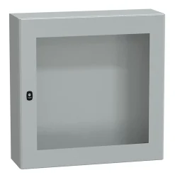 Schneider Electric Tableau Électrique Nu-Nsys3d8825t Coffret Métallique étanche Ip66 - 800x800x250 - Porte Vitrée - Spacial S3d -