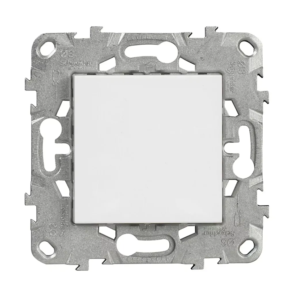 Schneider Electric Prise Encastrable-Obturateur Unica Déco blanc