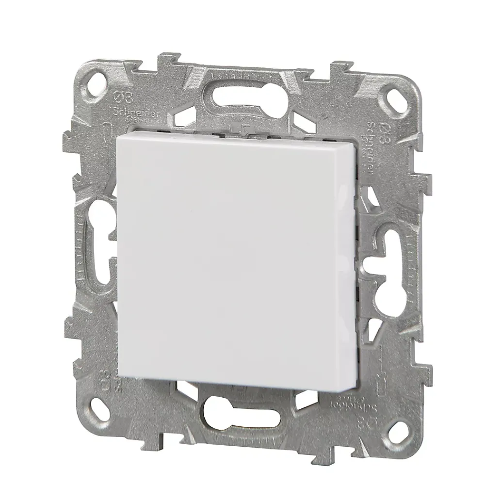 Schneider Electric Prise Encastrable-Obturateur Unica Déco blanc