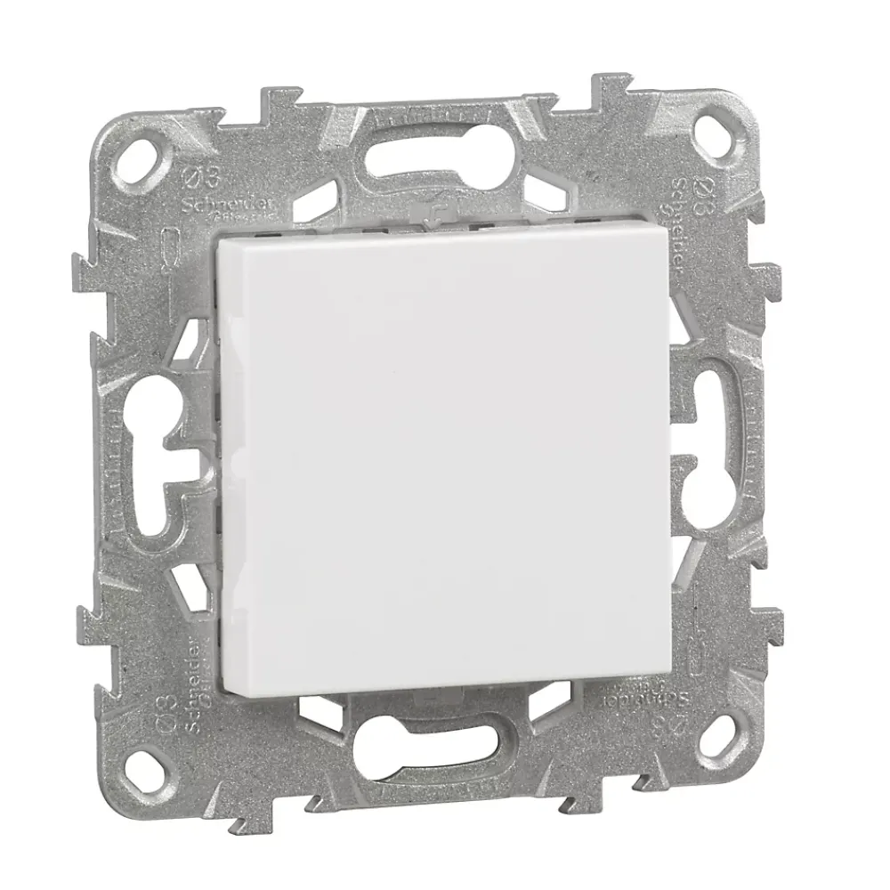 Schneider Electric Prise Encastrable-Obturateur Unica Déco blanc