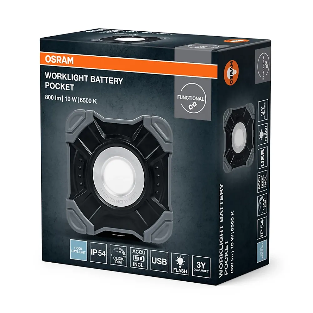 Osram Lampe de travail LED Value Pocket 10 W à piles