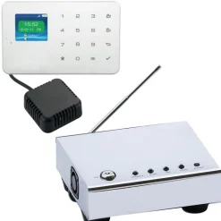 Antarion Alarme Sans Fil-PACK ALARM DETECT SX1 + 12V230V + Transmetteur Téléphonique - Nouveau modèle 2026 - CA3400