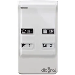 Diagral Pack alarme Précision sirène GSM DIAG04CSF + Détecteur d'ouverture DIAG39APX + Télécommande multifonction AL41ACK