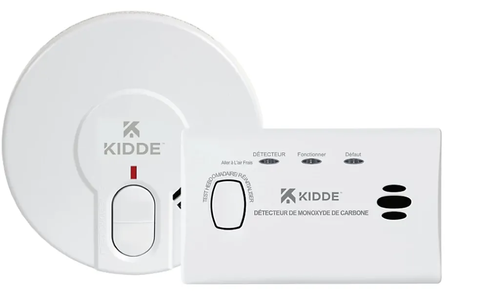 Kidde Détecteur De Fumée|Détecteur De Fumée, Gaz Et Protection Incendie-Pack appartement 1 détecteur de fumée + 1 détecteur de monoxyde de carbone