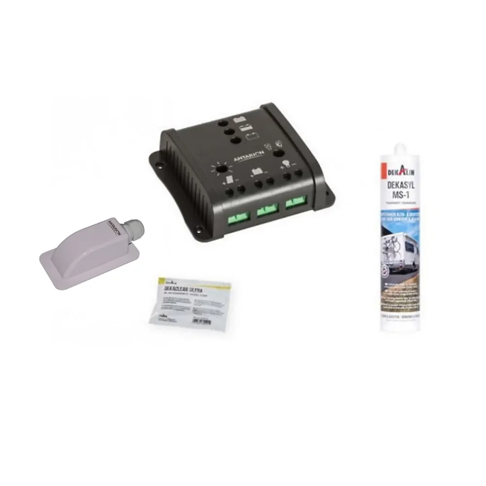 Antarion Kit Panneau Solaire-PACK BLACK BOOSTER 170W Seul Panneau solaire Camping Car + Kit de pose solaire avec Régulateur de Charge