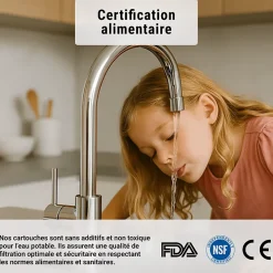 Sinea Filtre Anti Calcaire-Pack cartouches polyphosphate et anti-sédiments 9'' 3/4 filtre à eau sous évier - 10 µm