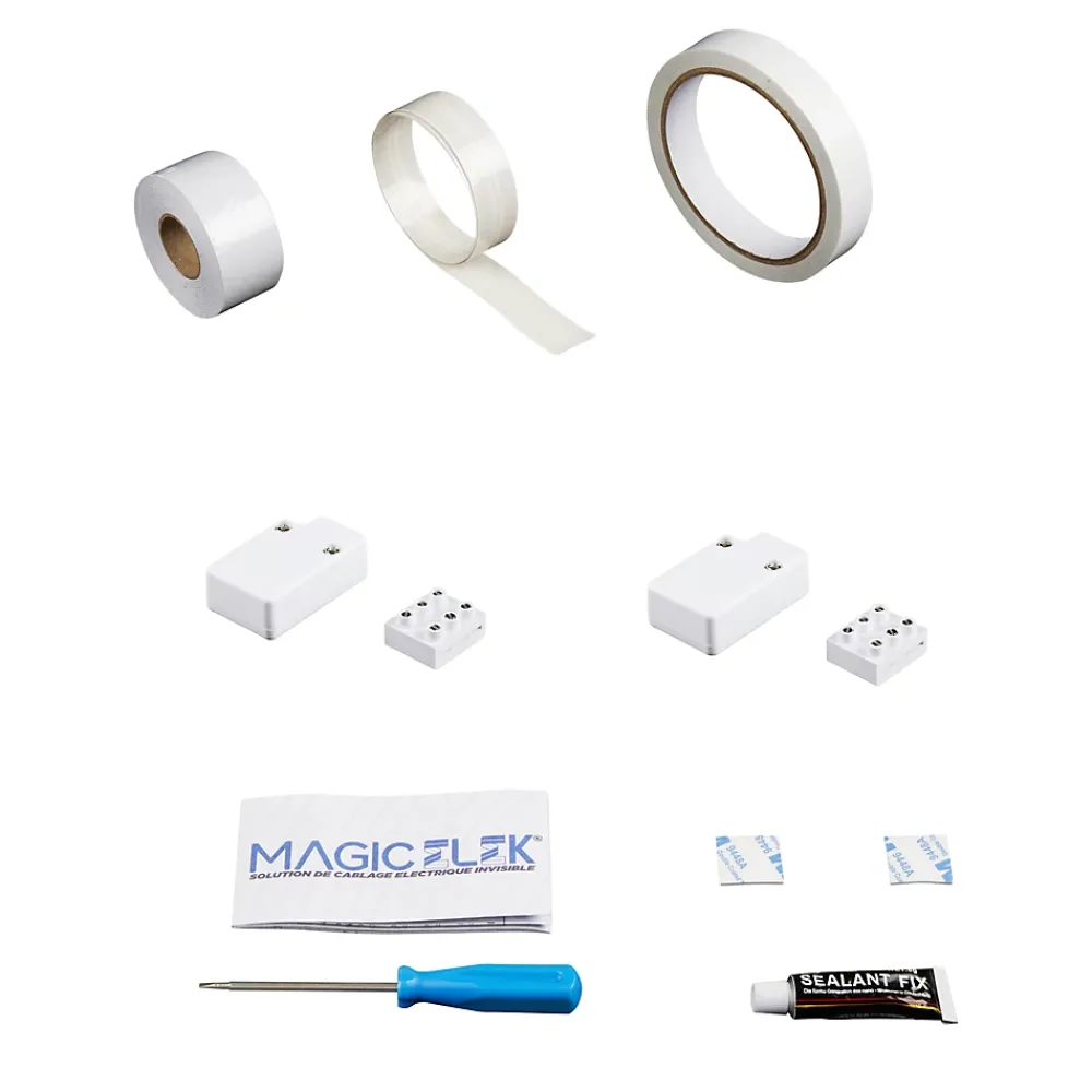 Magic Elek Passerelle Multimédia : Accessoire Tv-Pack câble ultra-plat 3 lignes 3m 16A 3500W