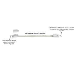 Magic Elek Pack câble ultra-plat 3 lignes 1m 16A 3500W