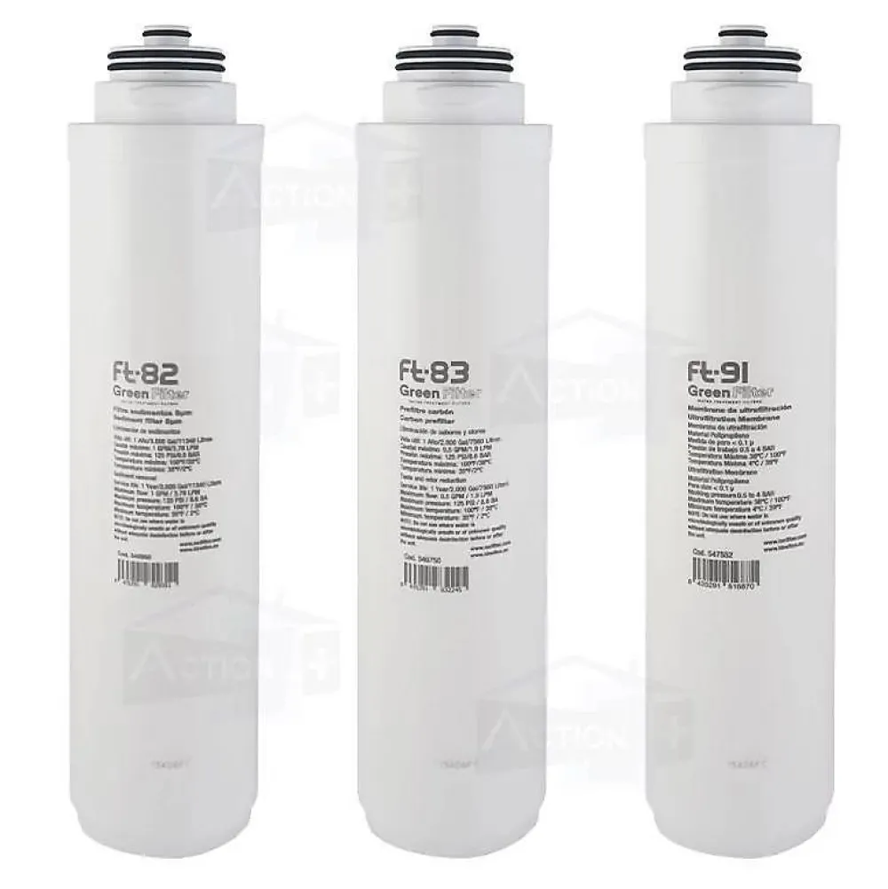 Emmo Pack de 3 Cartouches filtration purificateur d'eau FT Line 3