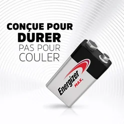 Energizer Pack de 3 - Max Alcaline 9V, pack de 2 Piles