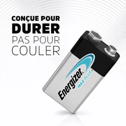 Energizer Pile Alcaline-Pack de 4 - Max Plus Alcaline 9V, pack de 1 Pile