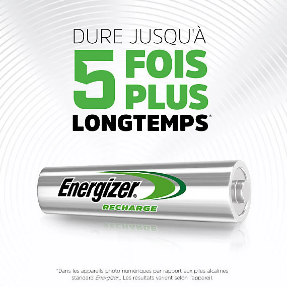 Energizer Pack de 3 - , Power Plus Rechargeable AAA/HR03, pack de 4 Piles