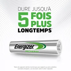 Energizer Pile Aa|Pile Rechargeable-Pack de 3 - , Power Plus Rechargeable AA/HR6, pack de 4 Piles