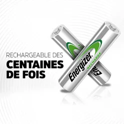 Energizer Pile Aa|Pile Rechargeable-Pack de 3 - , Power Plus Rechargeable AA/HR6, pack de 4 Piles