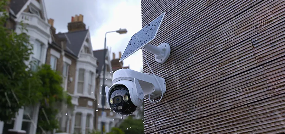 Imou Caméra De Surveillance-Pack de 2 kits caméra 3K rotative AOV – énergie solaire + 2 cartes SD