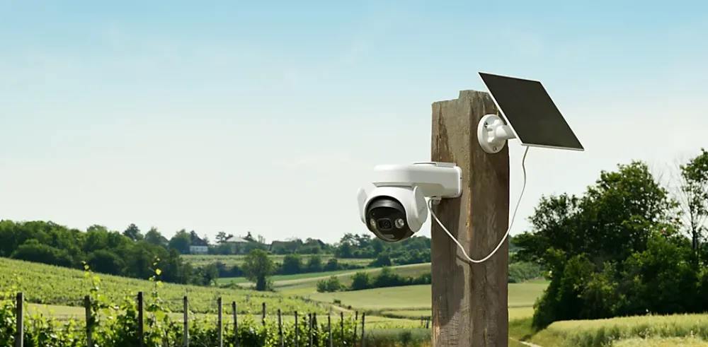 Imou Caméra De Surveillance-Pack de 2 kits caméra 3K rotative AOV – énergie solaire + 2 cartes SD