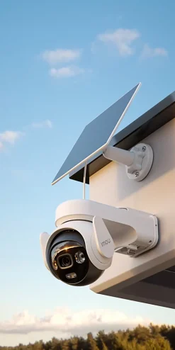 Imou Caméra De Surveillance-Pack de 2 kits caméra 3K rotative AOV – énergie solaire + 2 cartes SD