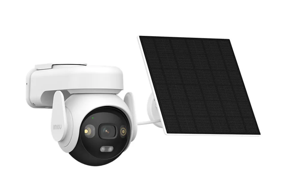 Imou Caméra De Surveillance-Pack de 2 kits caméra 3K rotative AOV – énergie solaire + 2 cartes SD