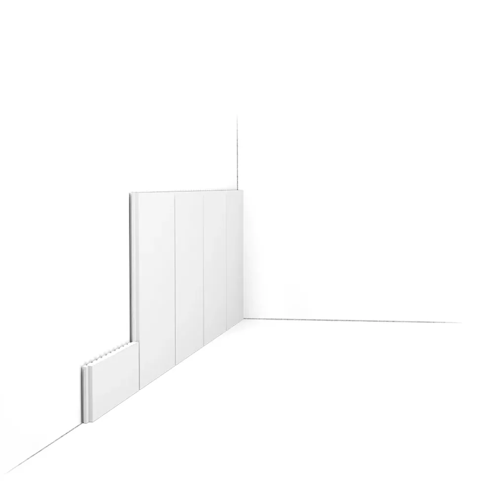 Orac Decor Pack de 4 mètres Profil de base épuré, fait office de corps pour lambris PX147