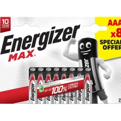Energizer Pile Aaa|Pile Lr03-Pack de 8 piles Alcaline AAA/LR03