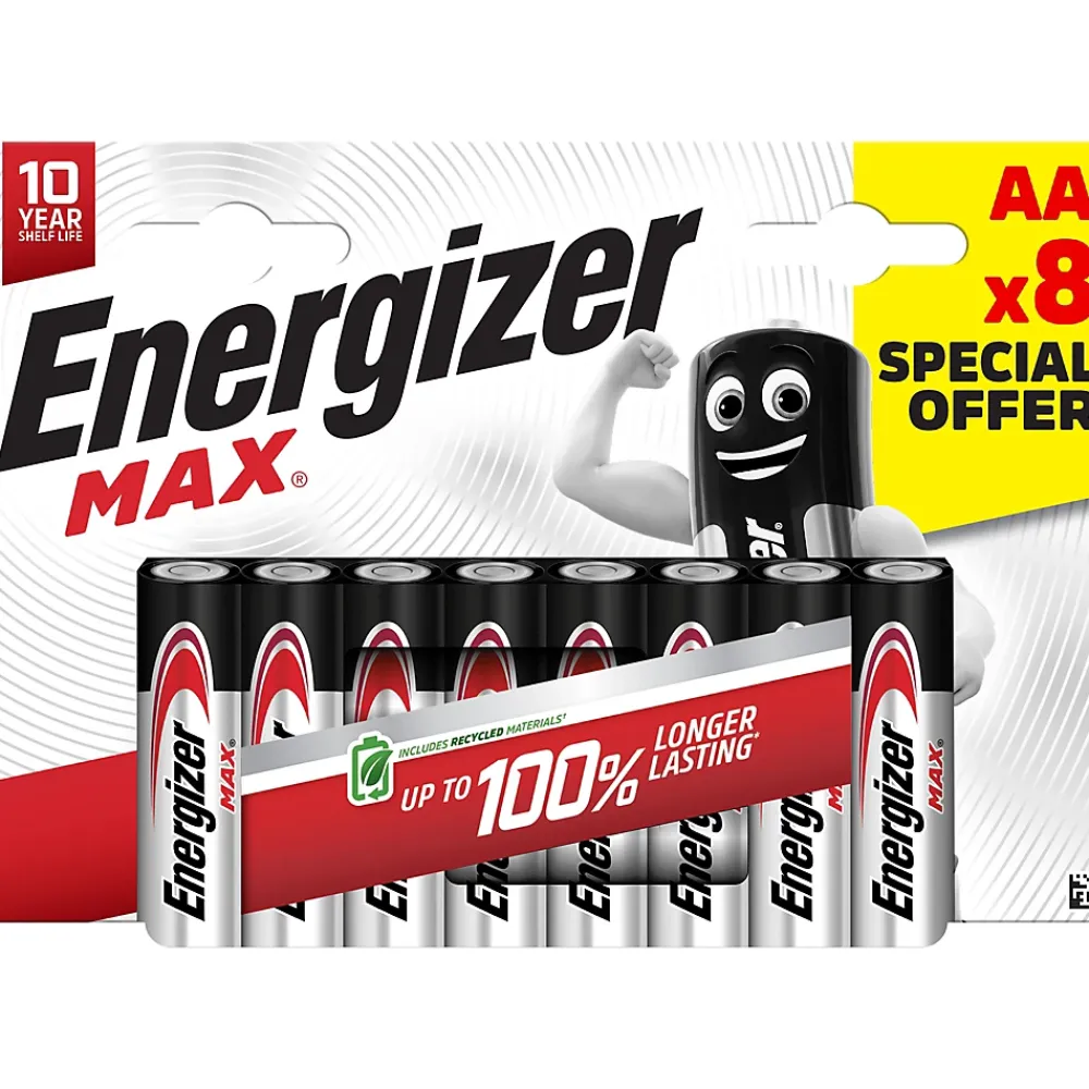 Energizer Pile Aa|Pile Lr6-Pack de 8 piles Alcaline AA/LR06