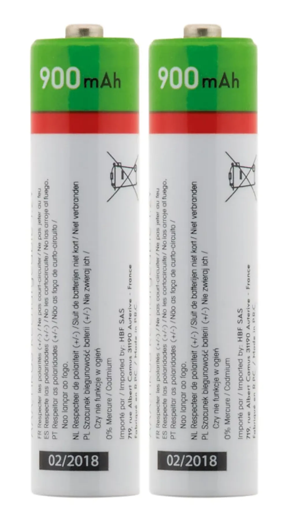 Thomson Pile Aa|Pile Alcaline-Pack de 2 piles rechargeables HR03 AAA 900 mAh -