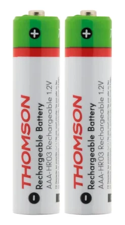 Thomson Pile Aa|Pile Alcaline-Pack de 2 piles rechargeables HR03 AAA 900 mAh -