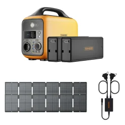 Runhood Panneau Solaire Plug And Play-Pack Desk Nomade - Station HE600 + 648 Wh + 200 W Solaire - Bureau Mobile Plug et Play