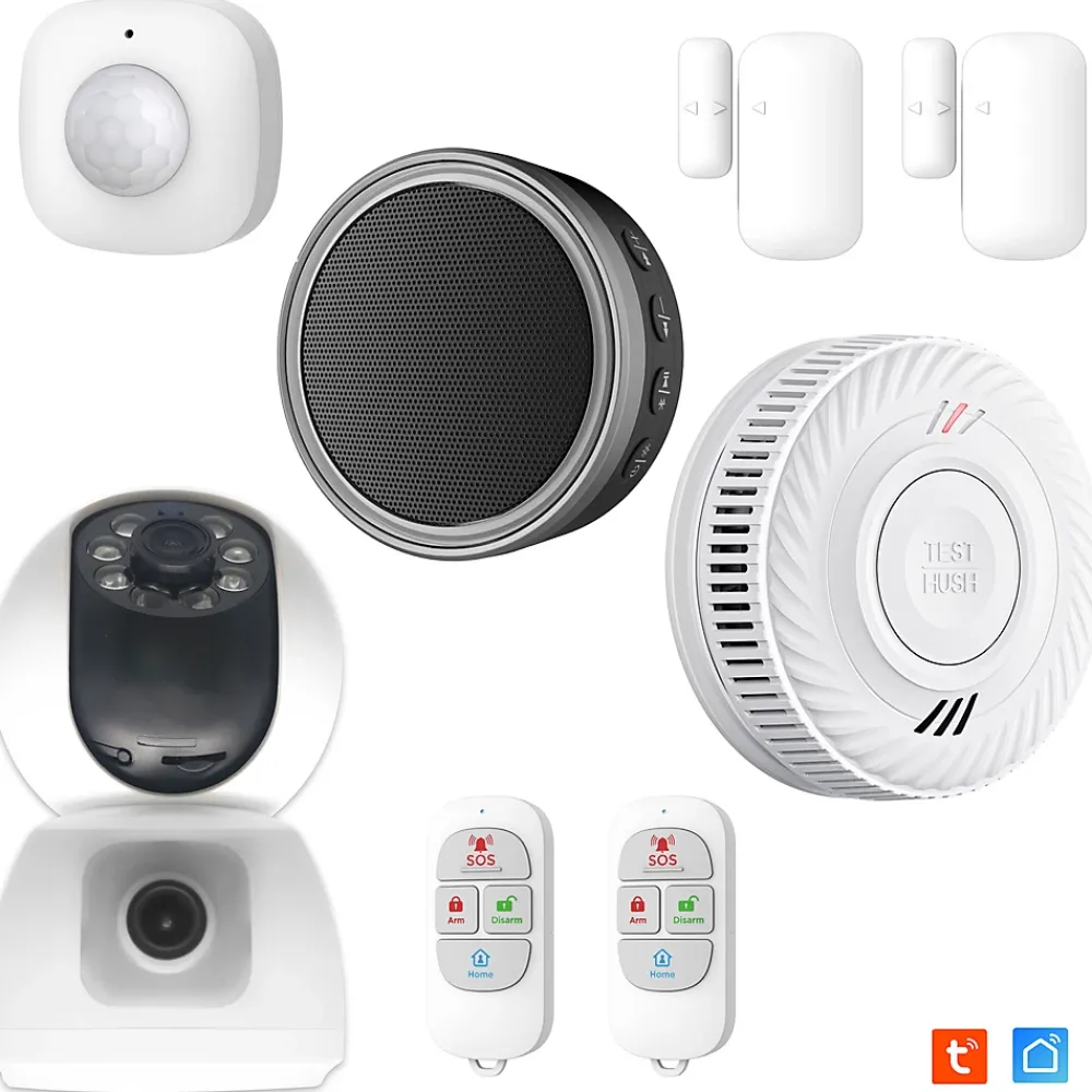 Kyf Alarme Sans Fil-Pack Essentiel Sécurité intérieure Connectée Vidéosurveillance, Incendie & Intrusion