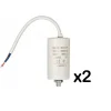 Nedis Pack FIXAPART 2x Condensateurs 16.0uf 450 V + Cable Condo 16mf fil