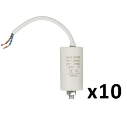 Nedis Fusible-PACK FIXAPART x10 Condensateurs 8.0uf 450 V + cable Condo fil 8 mf