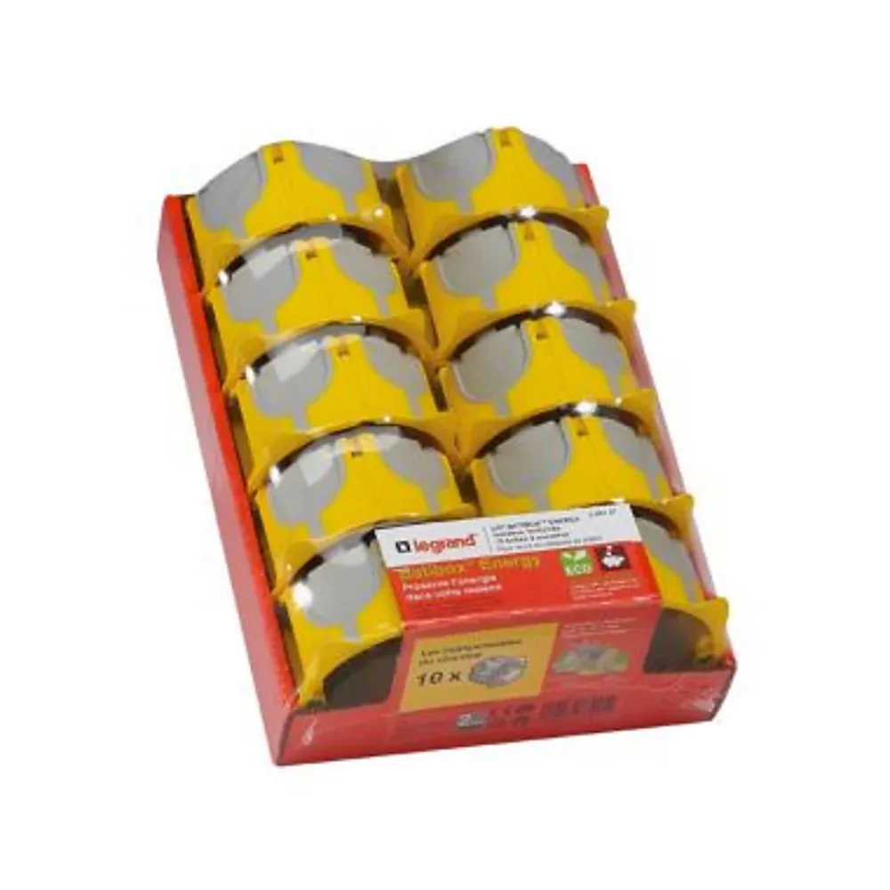 Legrand Gaine Électrique-Pack gaine électrique ICTA TurboGliss ⌀16 100M + 10 boîtes d'encastrement Batibox Energy
