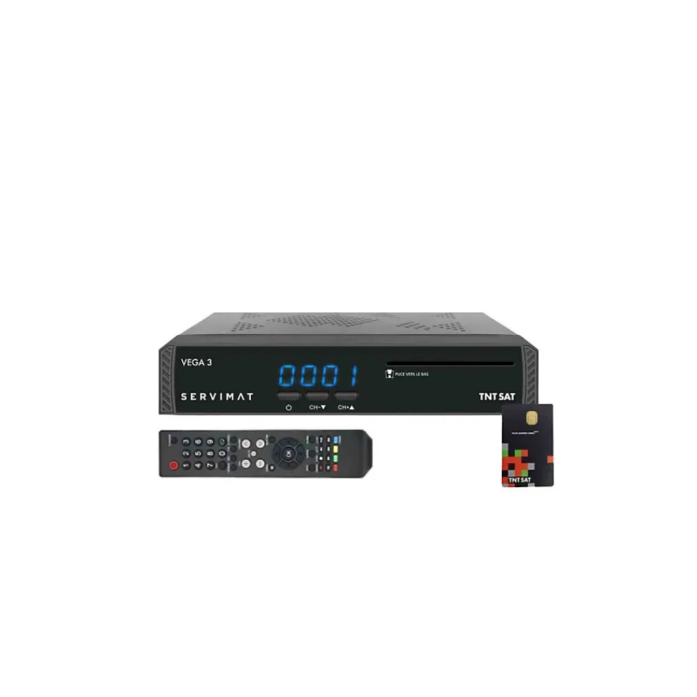 Servimat Antenne, Parabole Et Fixation-PACK III Récepteur TV satellite Full HD + Carte d'accès TNTSAT V6 Astra 19.2E + Câble HDMI