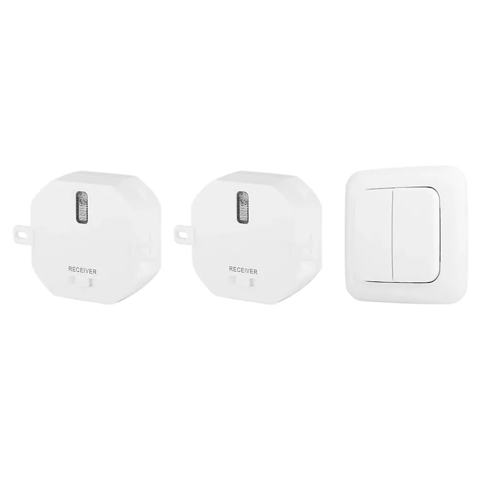 Smartwares Pack interrupteur double + 2 modules intérieurs