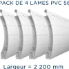 Lakal Pack 4 lames - 2200mm - PVC56 - Blanc - AJ