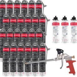 Penosil Pack 24 Mousses colle univ SpeedFix Construction 878 pistolable 690ml + 3 Nettoyants FoamCleaner 929 500ml + Pistolet