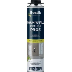 Bostik Pack 24 Mousses expansives PU pistolable P305 Foam'n'Fill 750ml + 3 Nettoyants FoamCleaner 929 500ml + Pistolet manuel