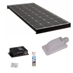 Antarion Kit Panneau Solaire-PACK Panneau Solaire Black Booster 220W + Kit de pose solaire avec Régulateur de Charge MPPT 320W 20A Bluetooth