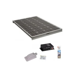 Antarion Kit Panneau Solaire-Pack Panneau Solaire Monocristallin 140W + Kit de Pose Solaire avec Régulateur