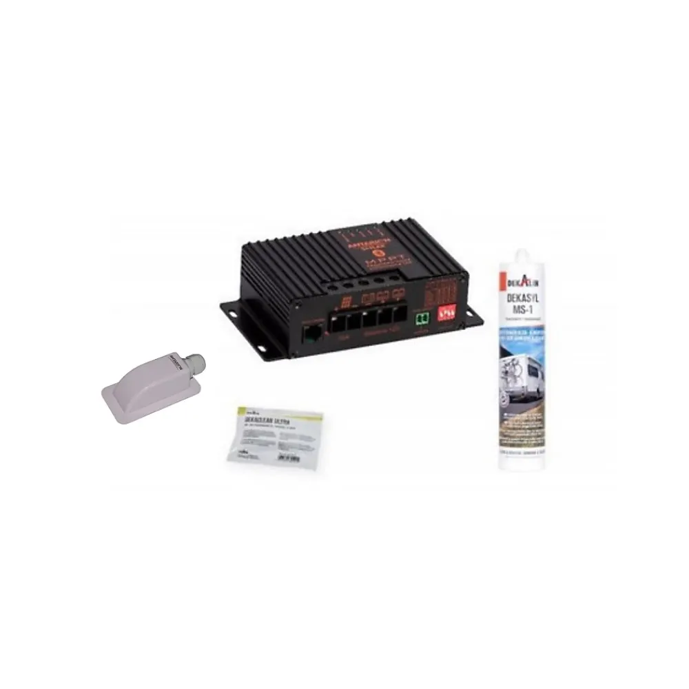 Antarion Pack Panneau solaire 120W + Kit de pose solaire avec régulateur MPPT10A BLUETOOH