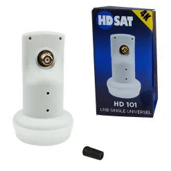 Hdsat Pack Parabole satellite acier 80cm + LNB Single HD 4K idéal ASTRA EUTELSAT