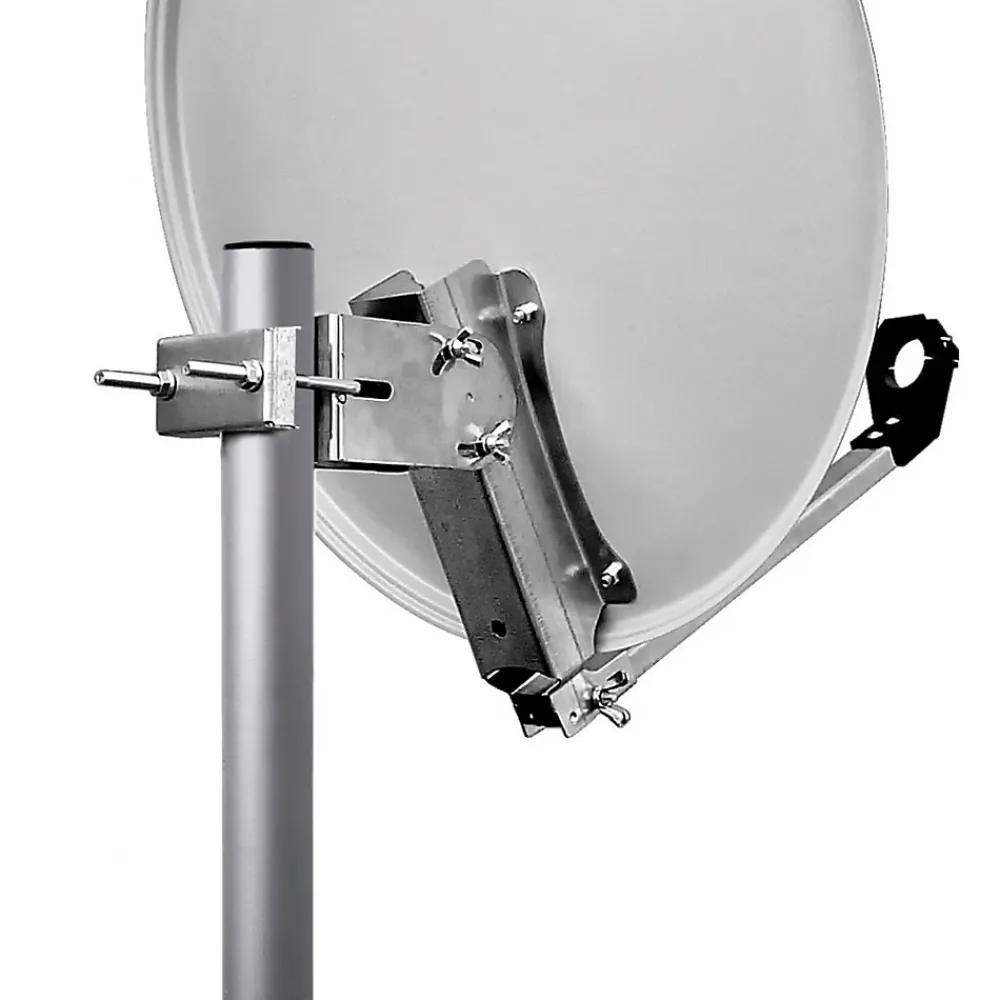 Hdsat Antenne, Parabole Et Fixation-Pack Parabole satellite acier 60cm avec Support LNB + LNB Single + Décodeur Satellite ASTRA HD + Carte