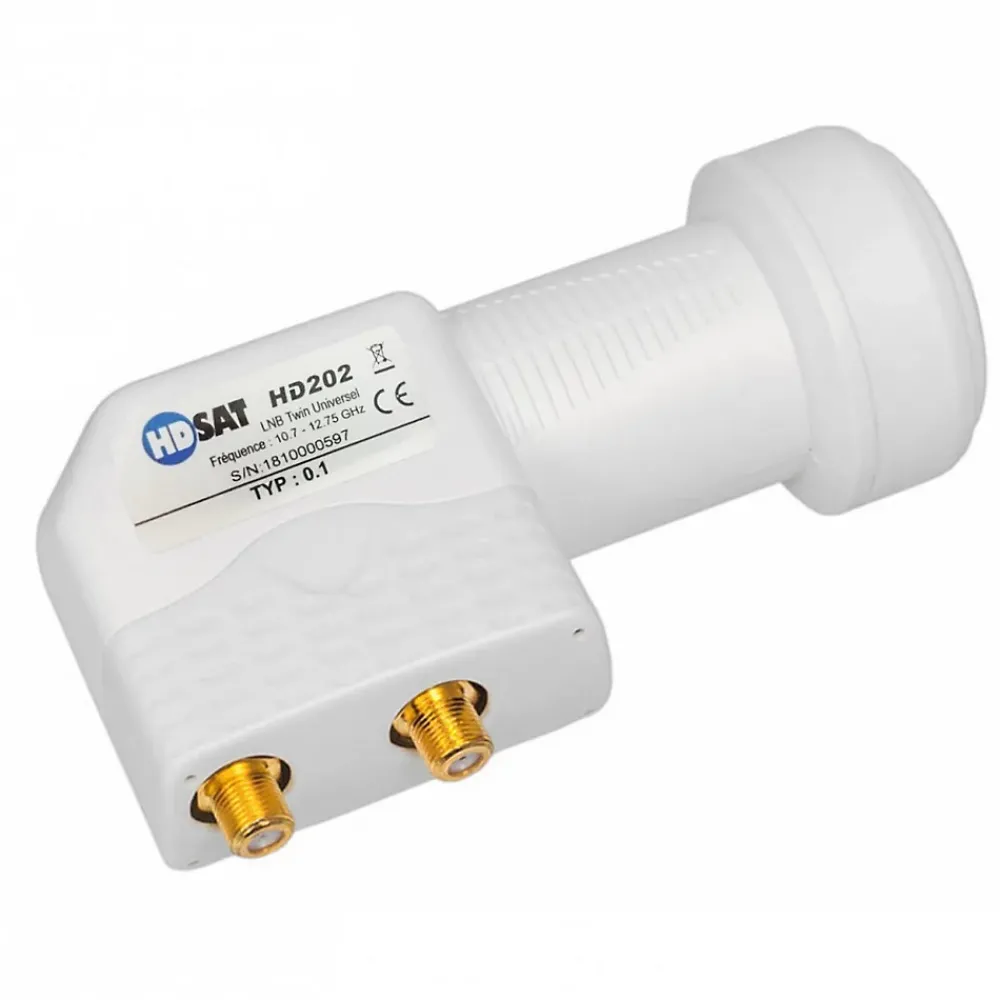 Hdsat Antenne, Parabole Et Fixation-Pack Parabole satellite fibre composite Blanche 60cm BRIDES INOX + LNB Twin HD 4K