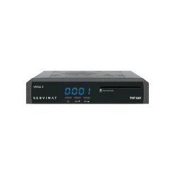 Hdsat Pack Parabole Satellite Fibre Composite Blanche 85cm + LNB Single + VEGA 3 Récepteur TV satellite Full HD + Carte