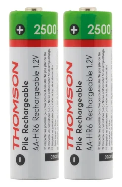 Thomson Pack 2 piles rechargeables HR06 AA 2500 mAh -